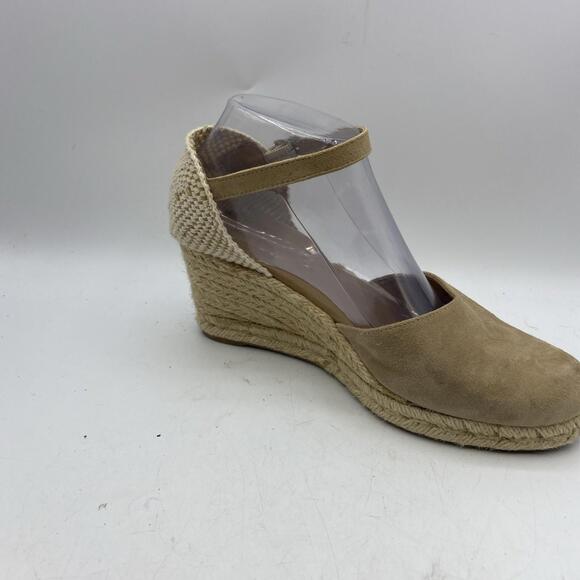 Apaseart Espardrille Wedge Heel Ankle Strap Leather Made in Spain Size 9.5 - Picture 4 of 13
